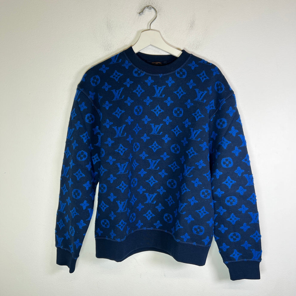 Louis Vuitton Blue Monogram Jacquard Sweater