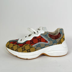 Gucci Multi Orange GG Rhyton Sneakers