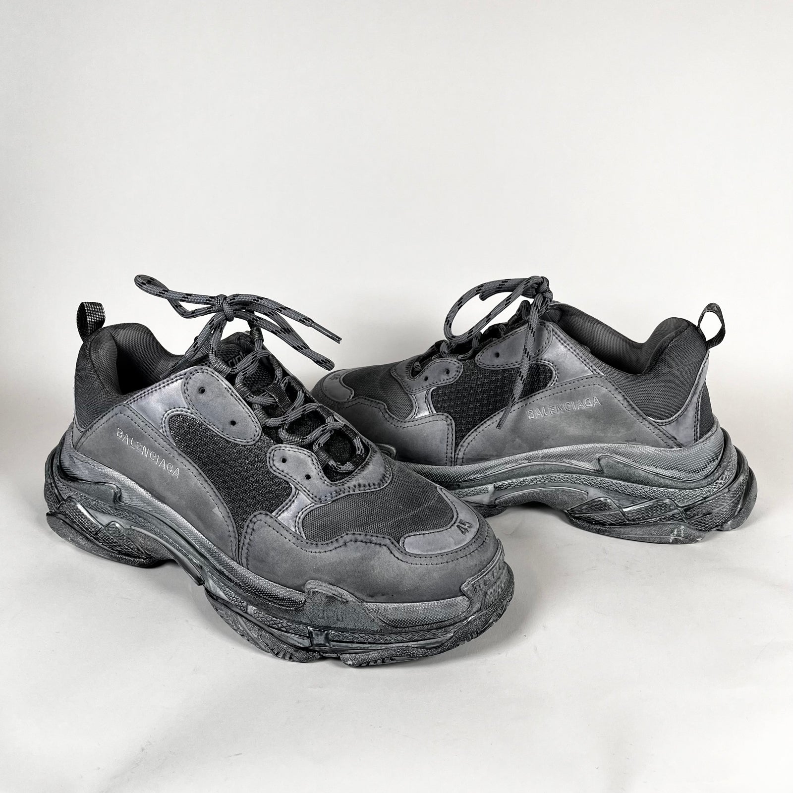 Balenciaga Dyed Grey Triple S Sneaker Size 45