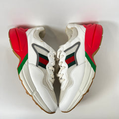 Gucci White Web Rhyton Sneaker Size GG 12