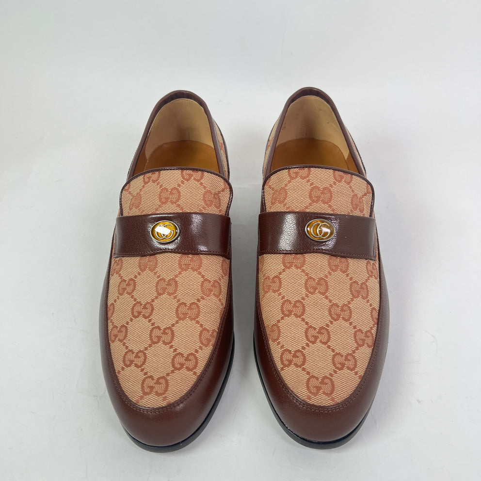 Gucci GG Monogram Jacquard Canvas Loafers