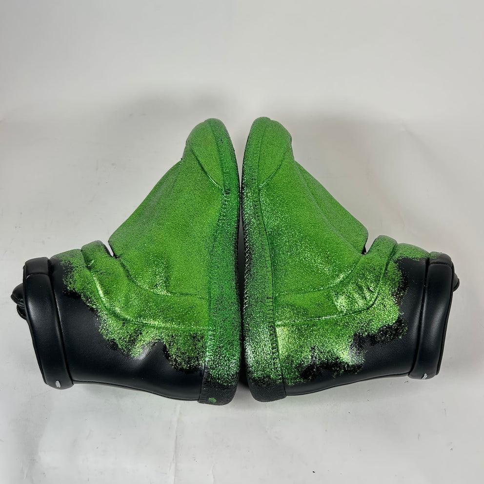Maison Margiela Green Glitter Gradient High-Top Futures Size 41