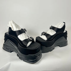 Versace Black Medusa Anthem Platform Sandals Size 40