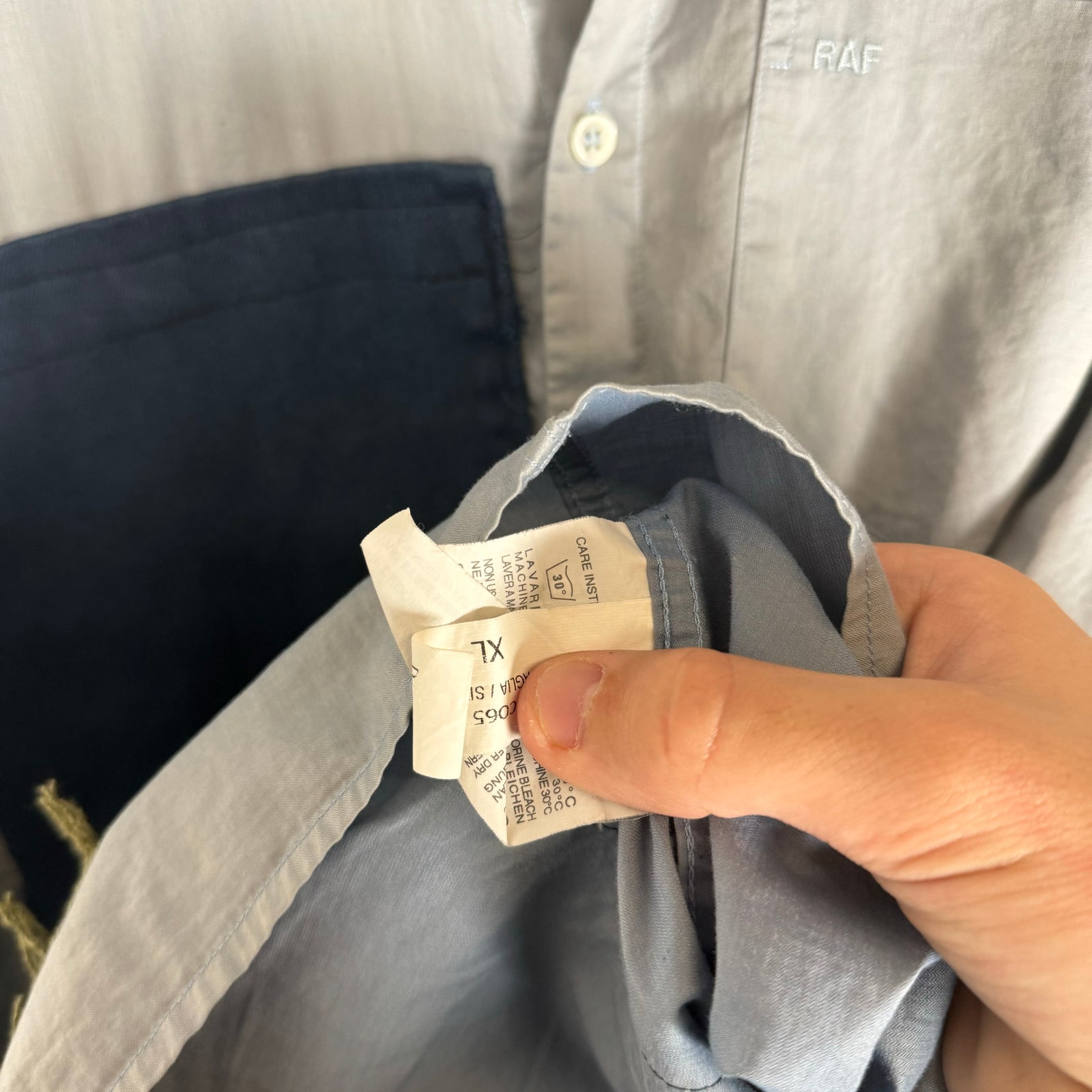 Raf Simons Patchwork Button Up Shirt Size XL