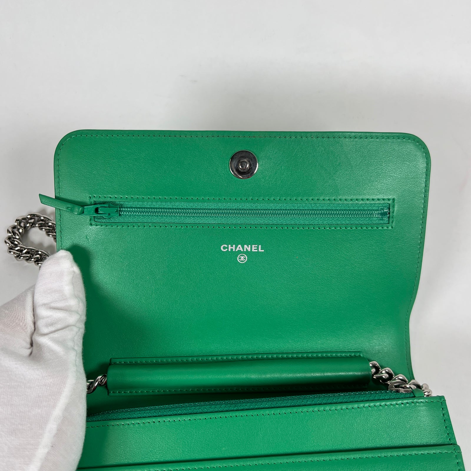 Chanel Mini Boy Bag Green