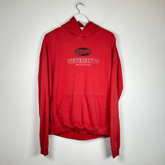 Vetements Red Graffiti Logo Hoodie Size XS