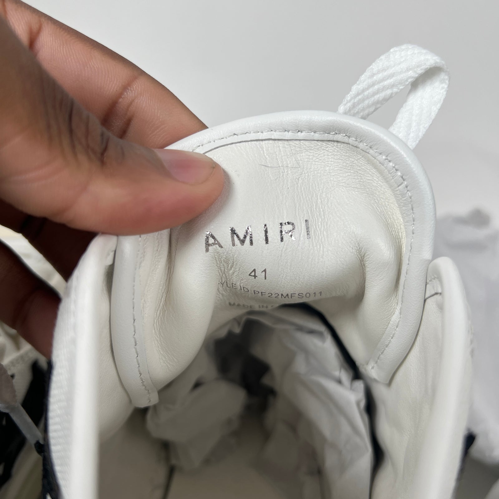 Amiri Black/White Stars Court High-Top Sneaker Size 41