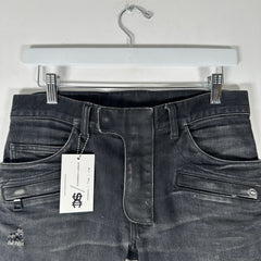 Balmain Black Biker Jeans Size 27