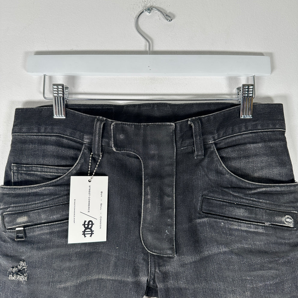 Balmain Black Biker Jeans Size 27