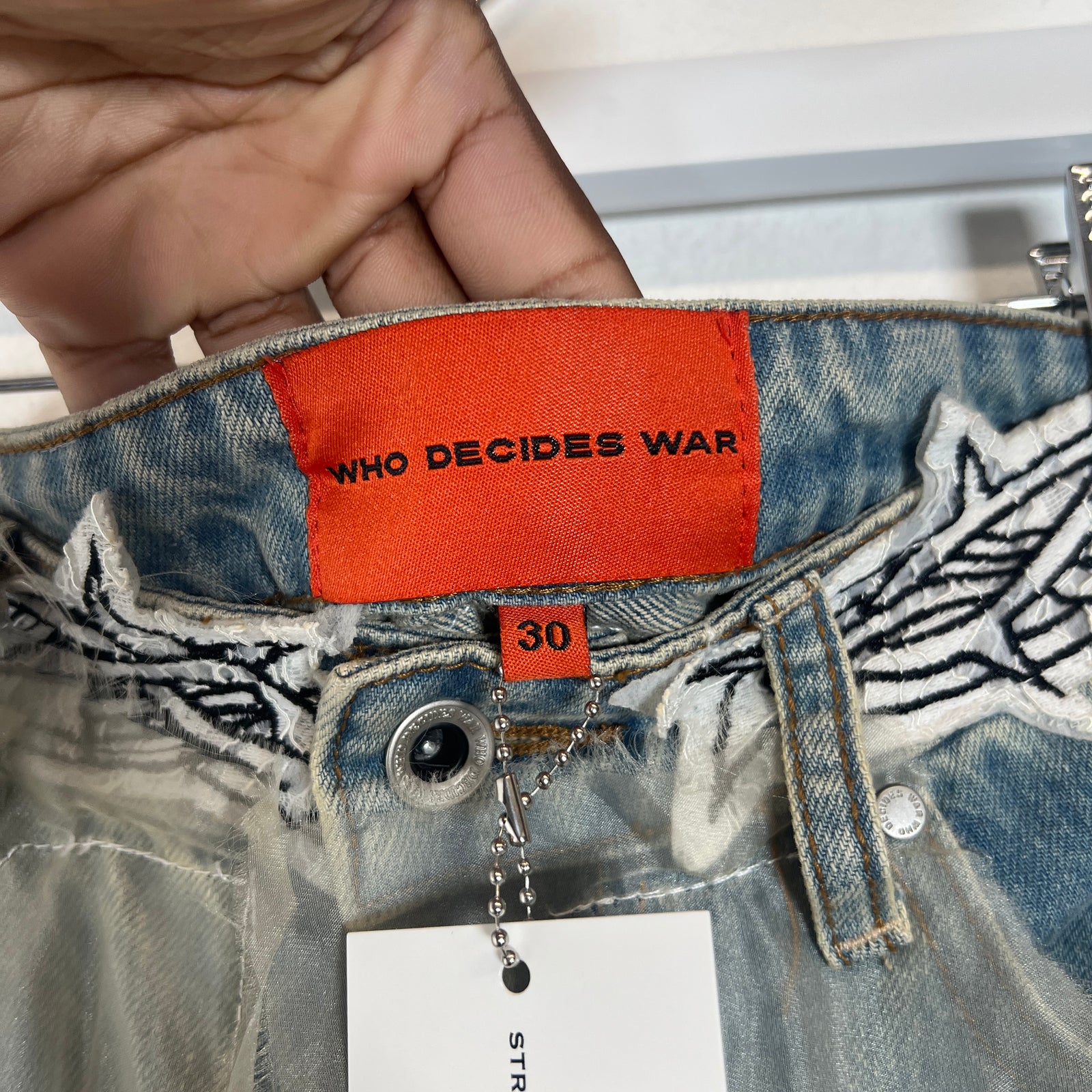 Who Decides War Blue Sacred Denim Size 30