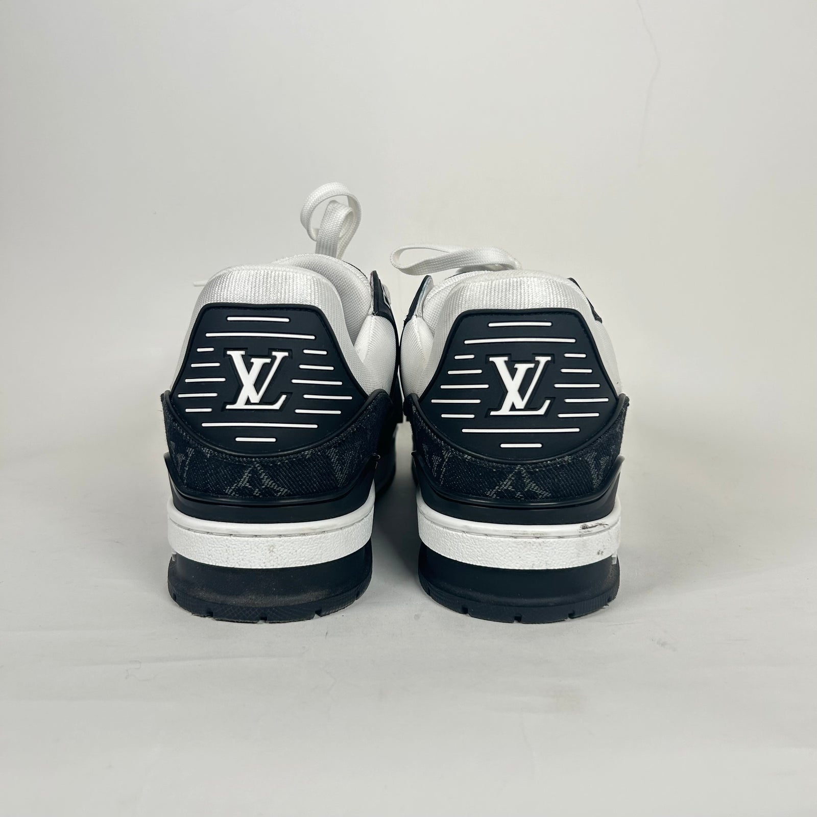 Louis Vuitton Black Monogram Denim Trainer Size LV 9