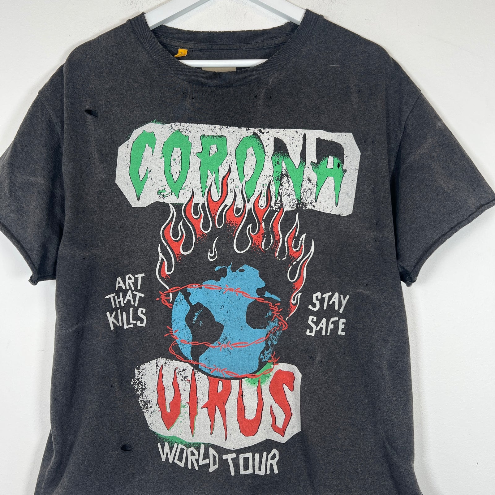 Gallery Dept Black Corona Virus T-shirt Size S