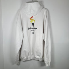 Balenciaga White 'Olympics' Hoodies Size XL