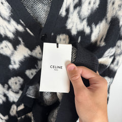 Celine Brushed Cotton-Blend Jacquard Cardigan Size M