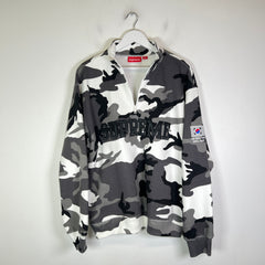 Supreme Seoul Shop Flag Half Zip Pullover