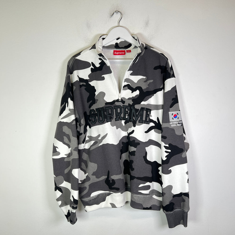 Supreme Seoul Shop Flag Half Zip Pullover