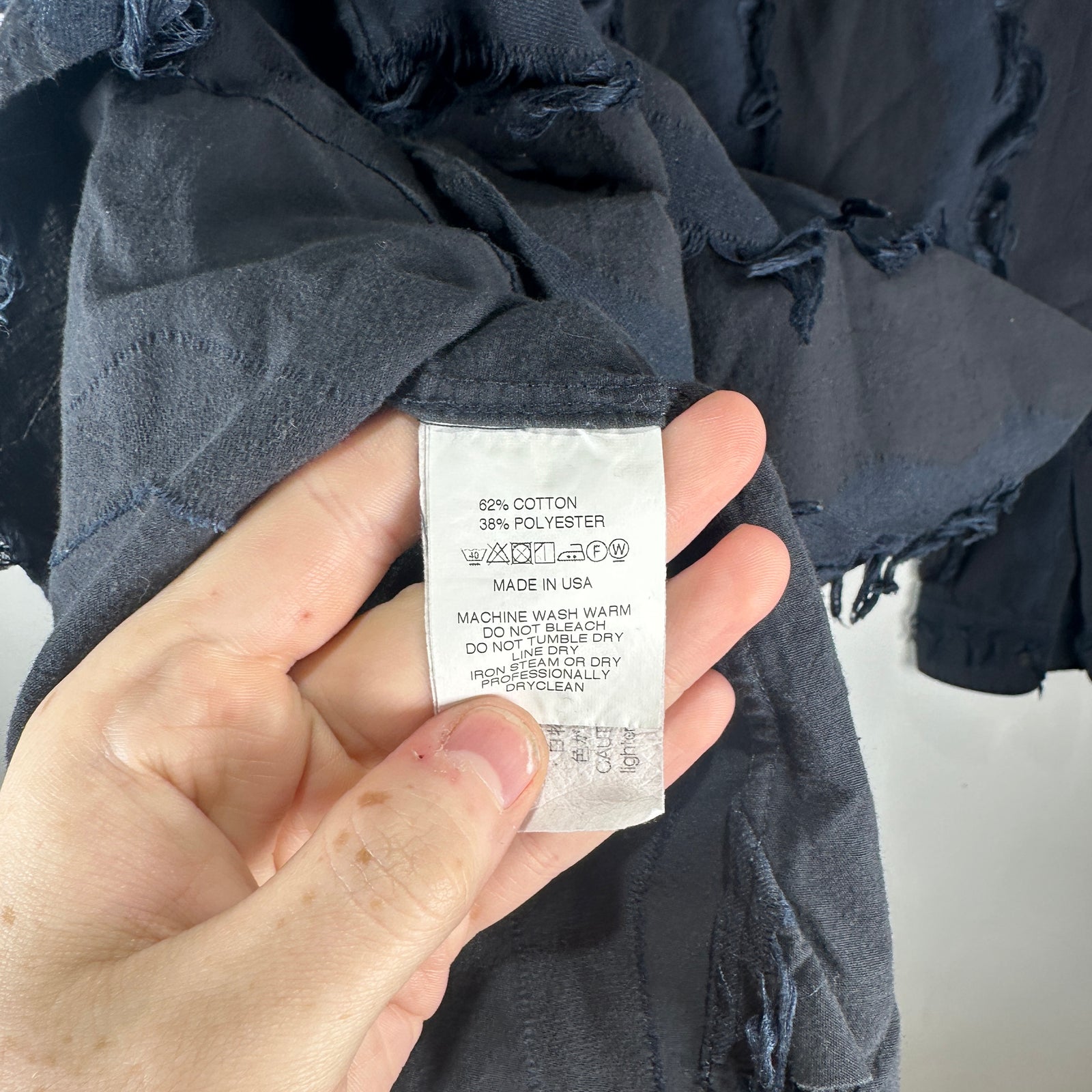 Engineered Garments Distressed Button-Up Shirt Size S