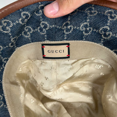 Gucci Denim Monogram Bucket Hat Size M