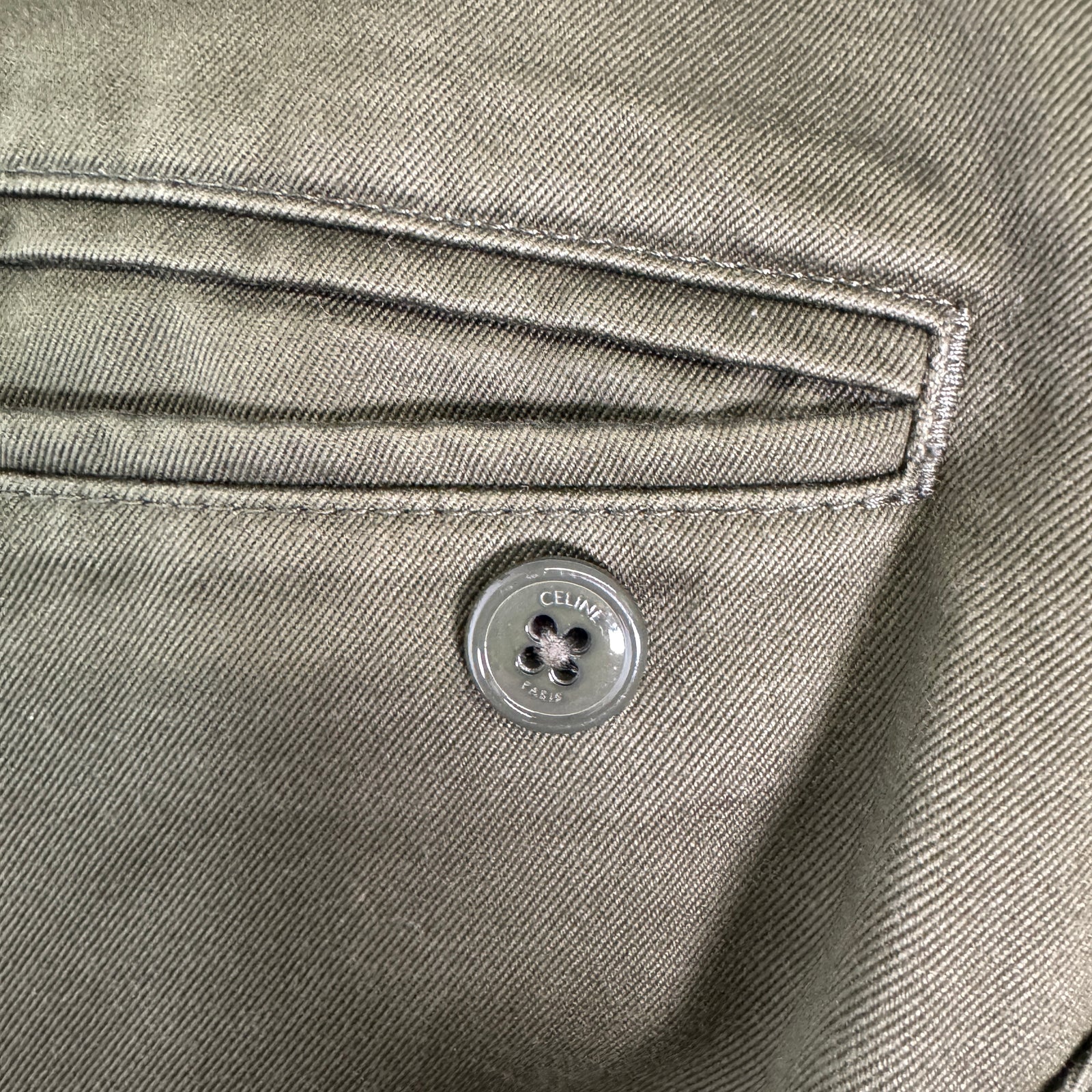 Celine Olive Green Cargo Shorts