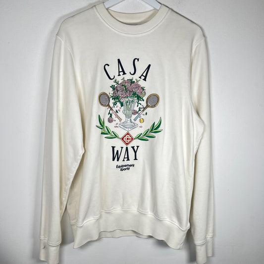 Casablanca White "Casa Way" Crewneck Size M