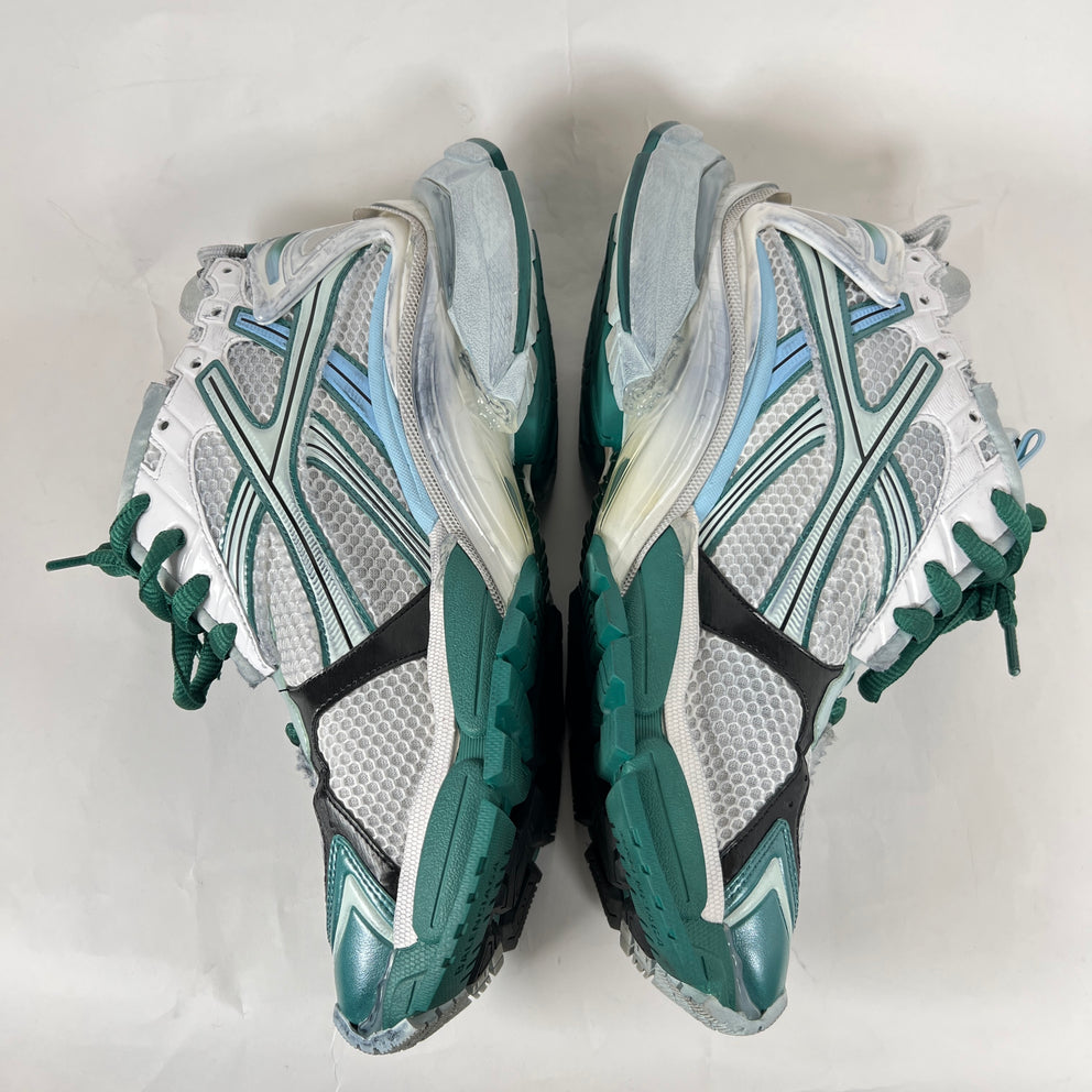Balenciaga Green/Blue Mesh Runners Size 44