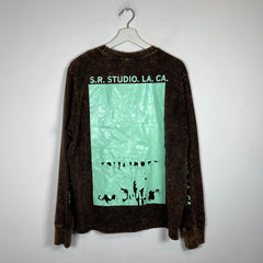Sterling Ruby Brown Bleached Logo Long Sleeve Size L