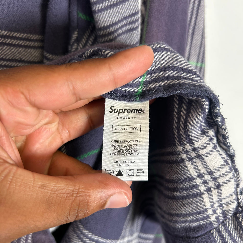 Supreme SS17 Shadow Plaid Zip-Up Flannel