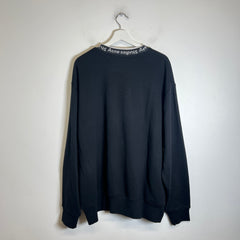 Acne Studios Black Mock Neck Logo Sweater Size XL
