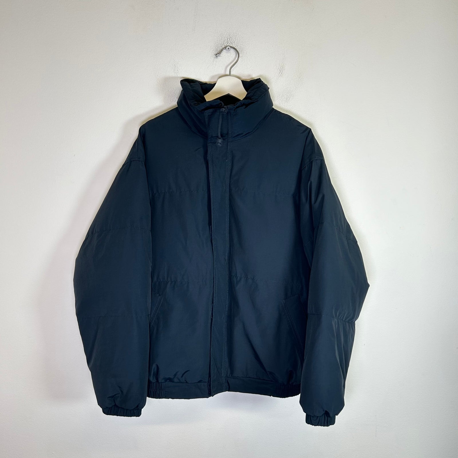 Fear Of God Essentials Navy Nylon Puffer Jacket Size S