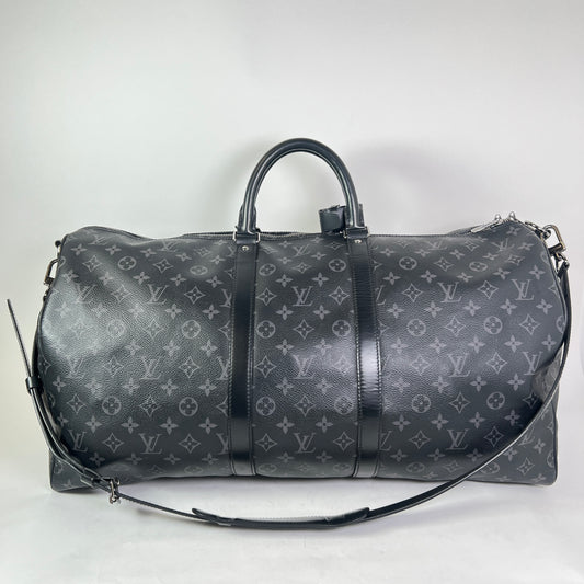 Louis Vuitton Eclipse Monogram Keepall Bandouliere 55