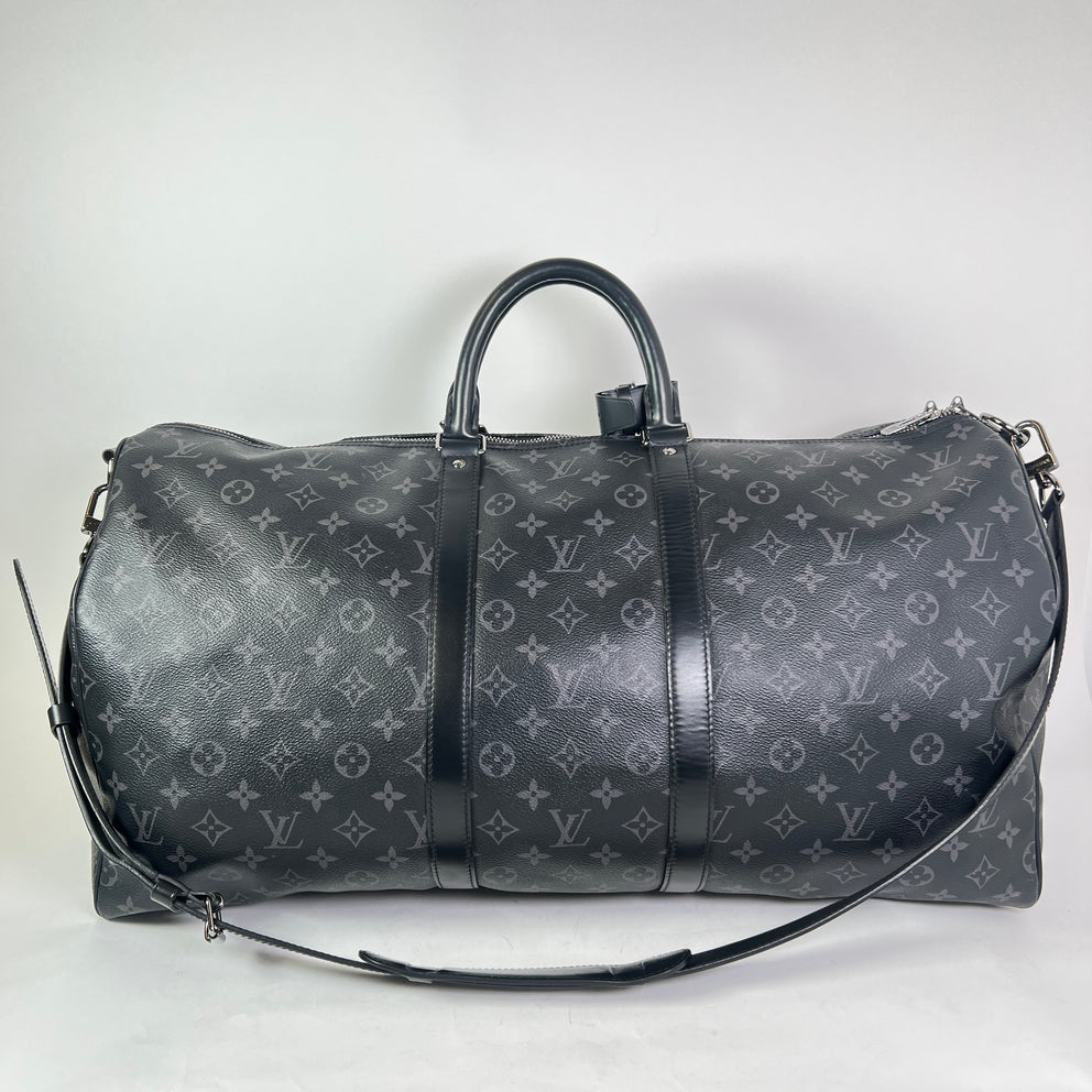 Louis Vuitton Eclipse Monogram Keepall Bandouliere 55