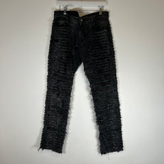 Alyx x Blackmeans Black Frayed Denim Jeans Size 34
