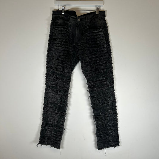 Alyx x Blackmeans Black Frayed Denim Jeans Size 34