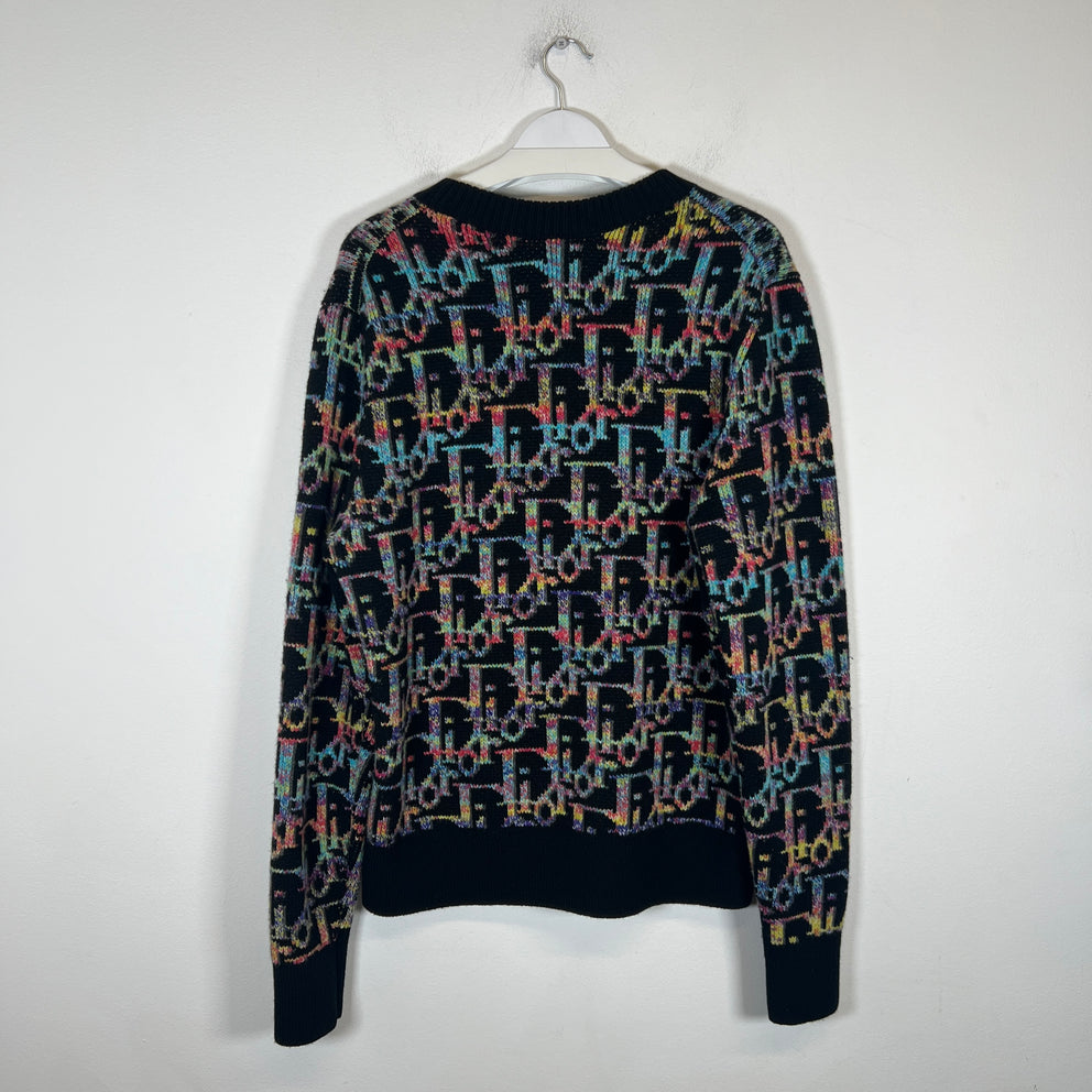 Dior Multicolor Oblique Logo Sweater Size M