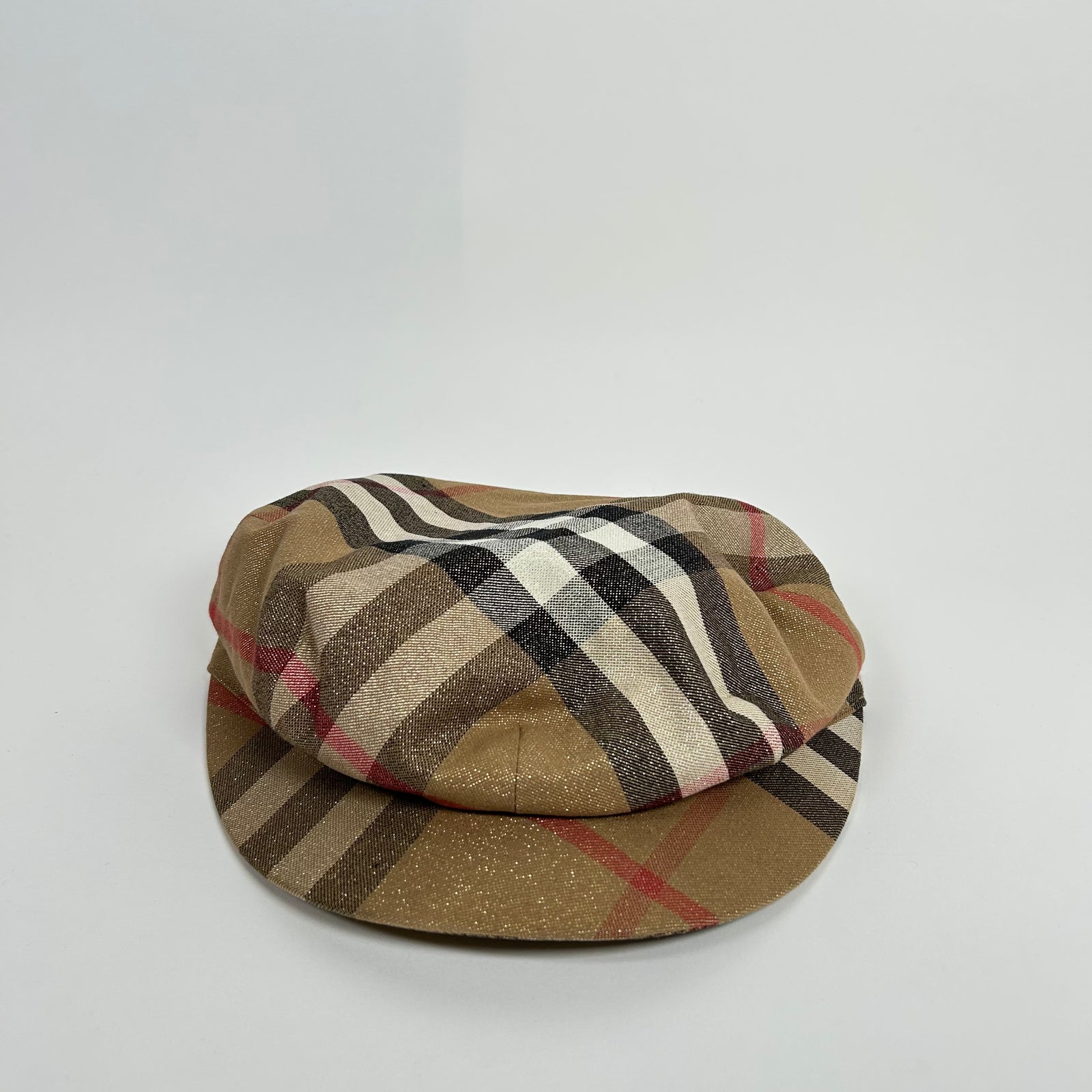 Burberry Vintage Tan Newsboy Hat