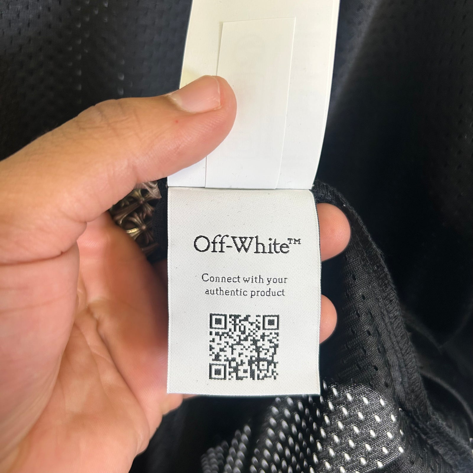 Off-White Black/Yellow Mesh Football Jersey Size L