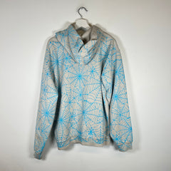 Sp5der Blue All Over Print Hoodie Size L
