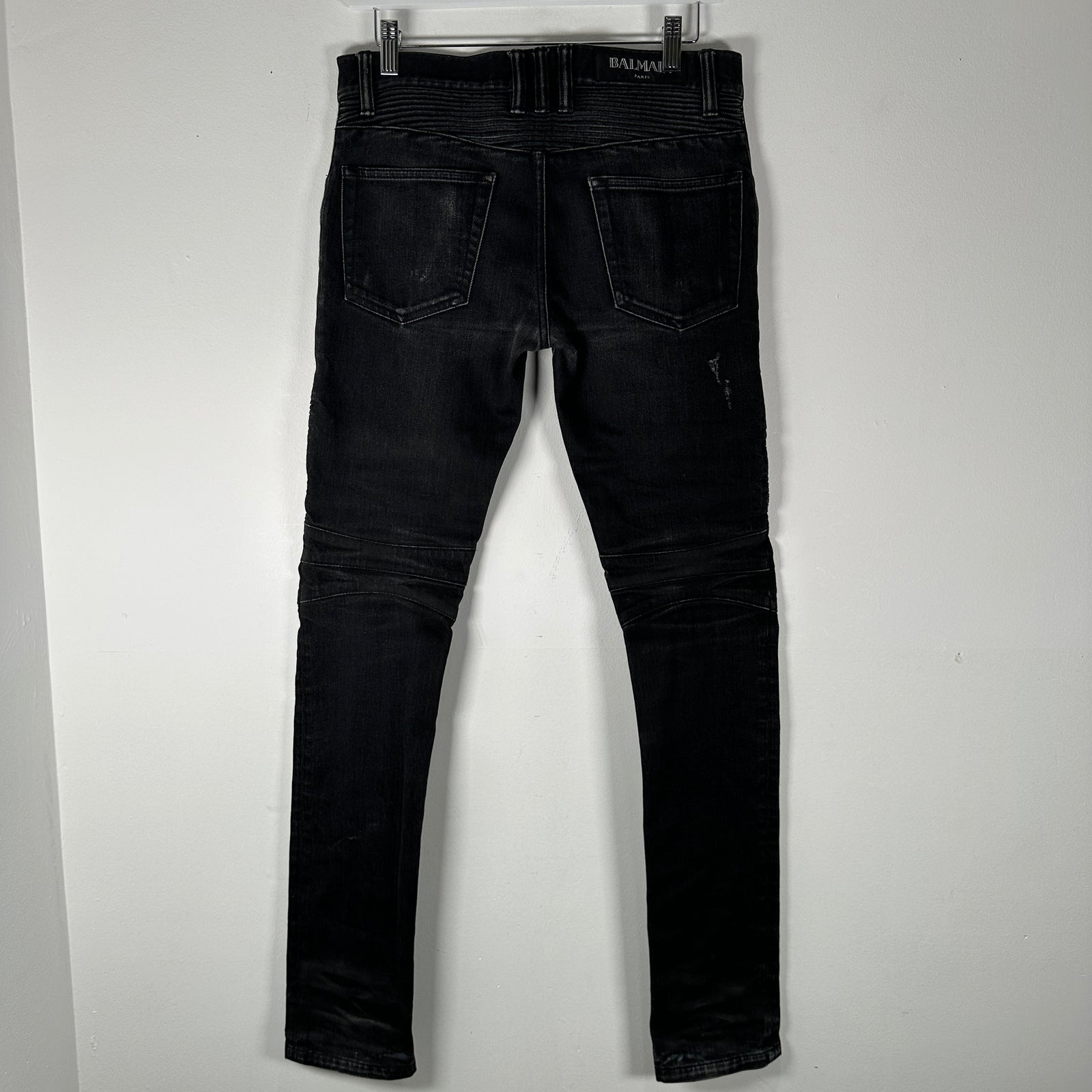 Balmain Black Biker Jeans Size 27