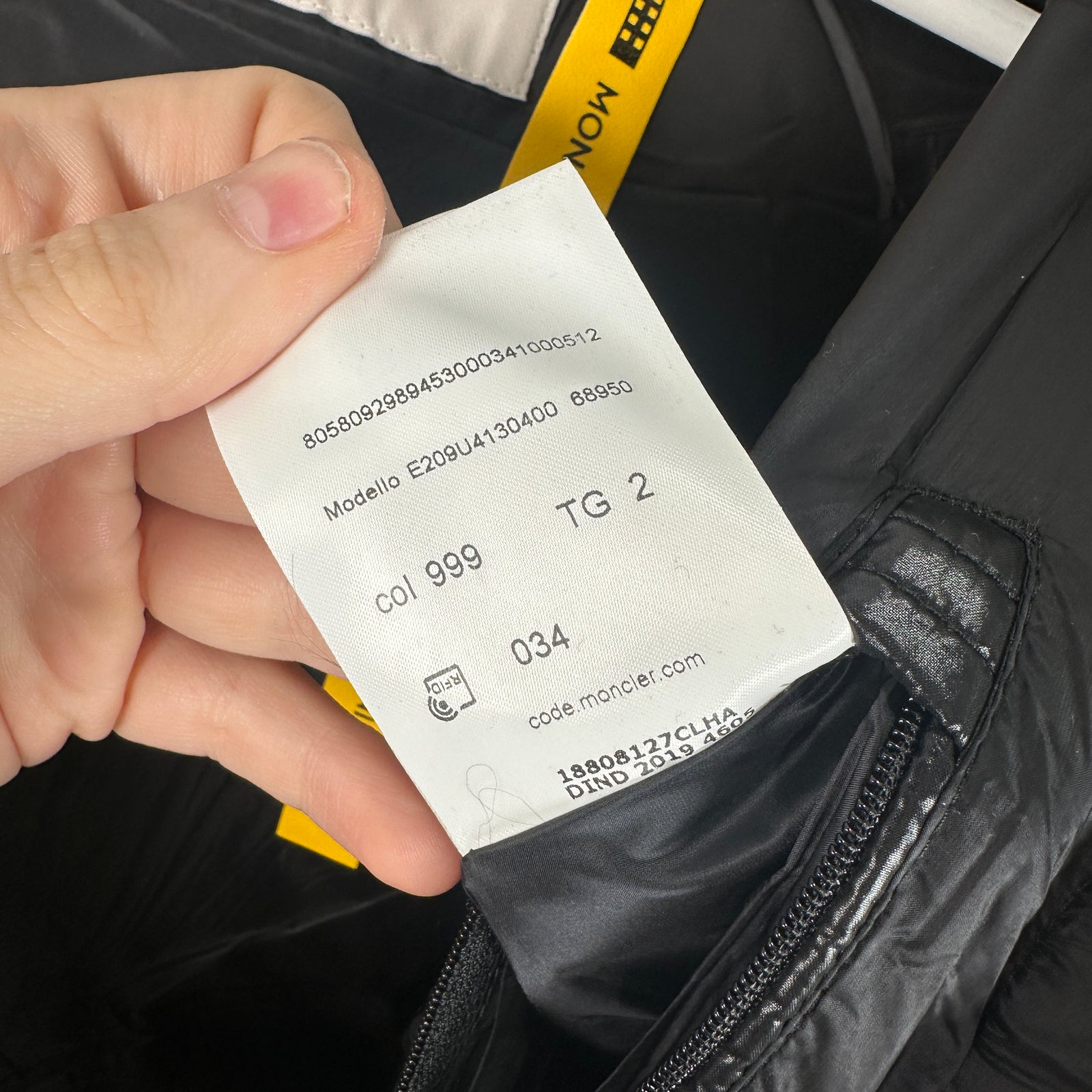 Moncler x Fragment Black Puffer Size 2