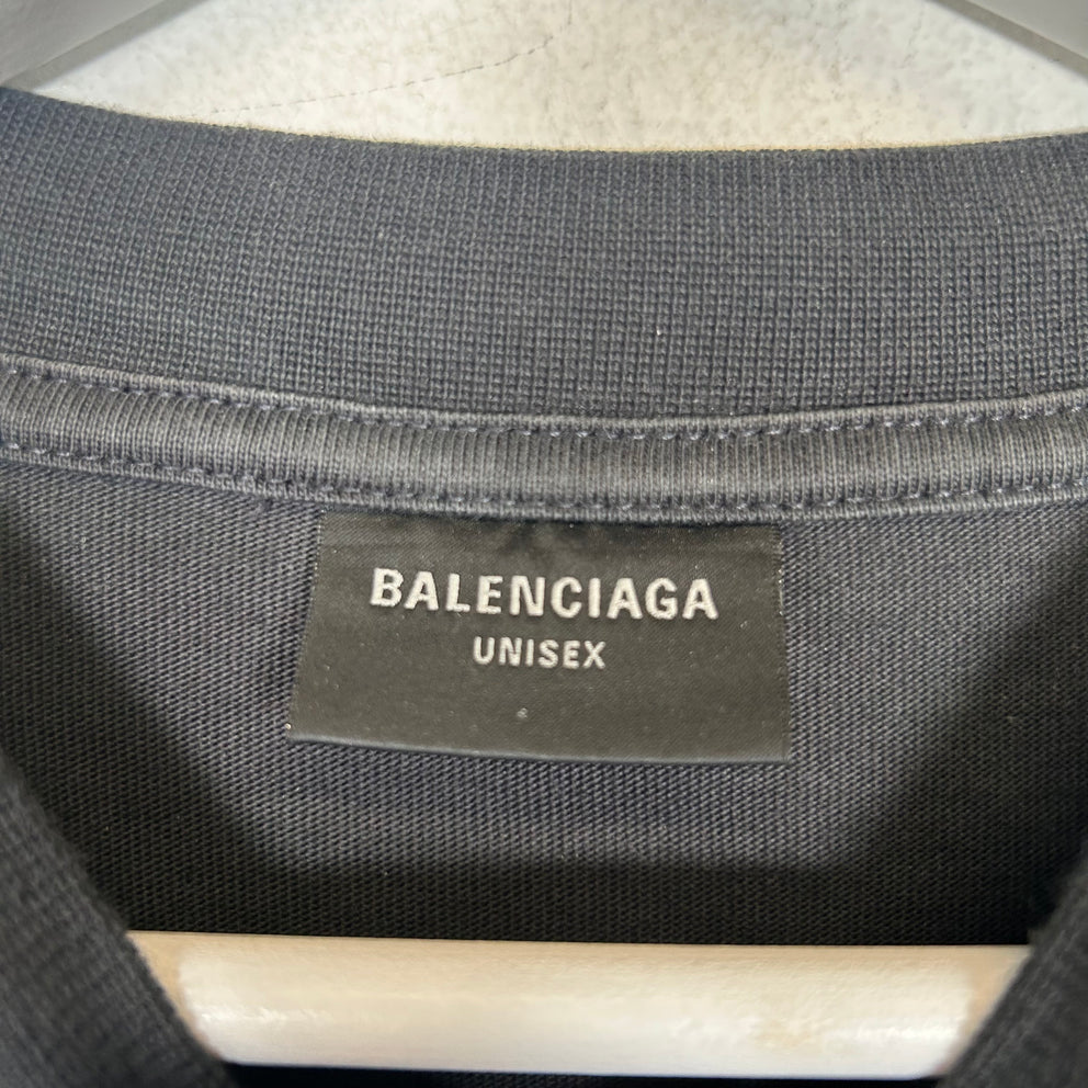 Balenciaga Grey Basketball Jersey T-shirt Size 2