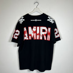 Amiri Black/Red Football Jersey Tee Size M