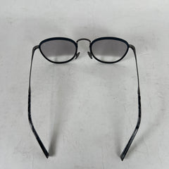 John Varvatos Navy Thin Oval Sunglasses
