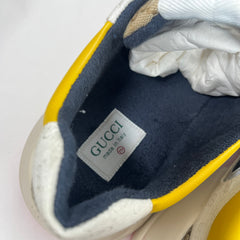 Gucci Beige/Yellow GG Rhyon Sneaker Size GG 11.5