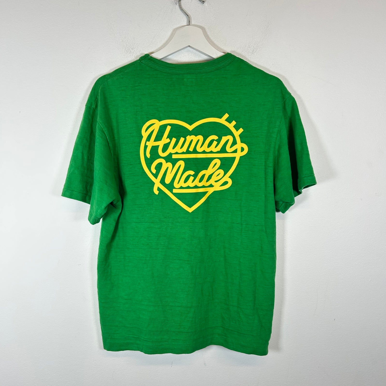 Human Made Green/Yellow Logo T-Shirt Size M