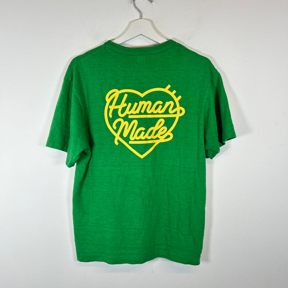 Human Made Green/Yellow Logo T-Shirt Size M