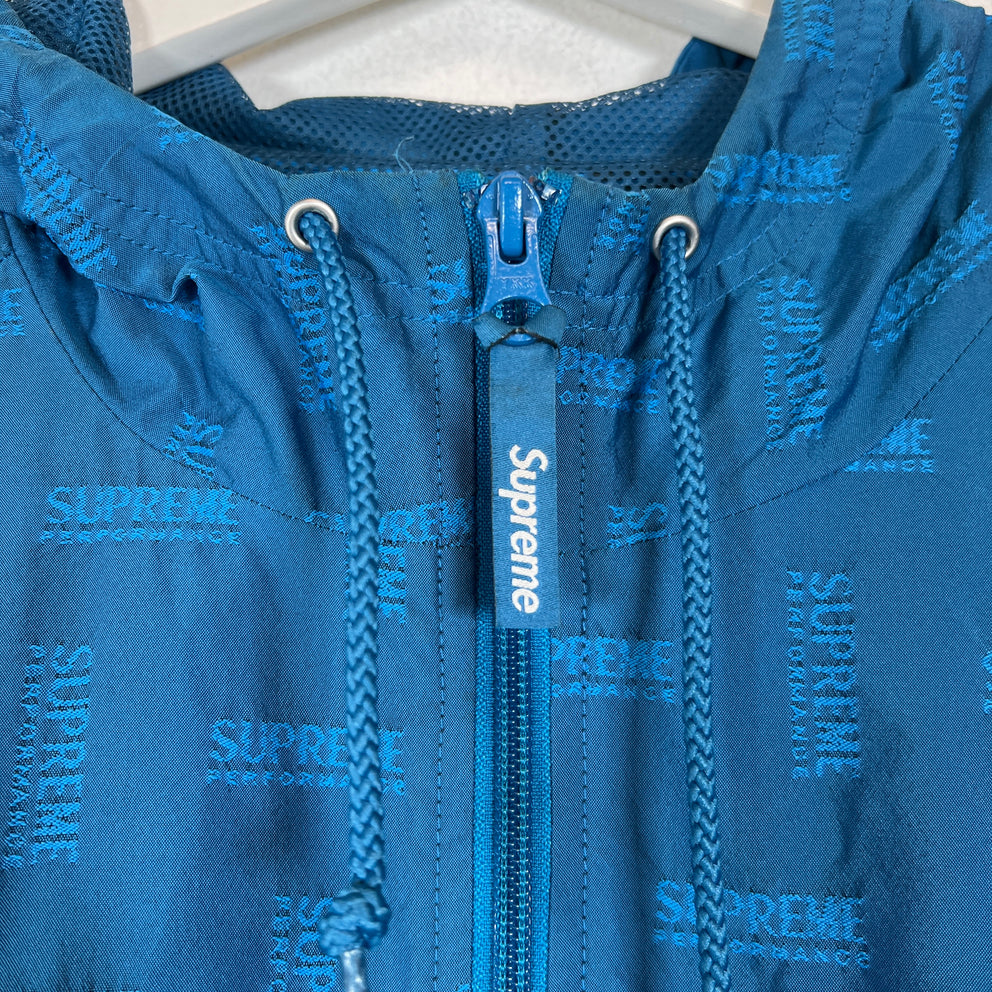 Supreme Blue Jacquard Windbreaker Size XL