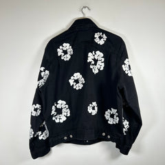 Denim Tears Black Wreath Jean Jacket Size L