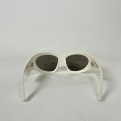 Marc Jacobs White Warped Sunglasses