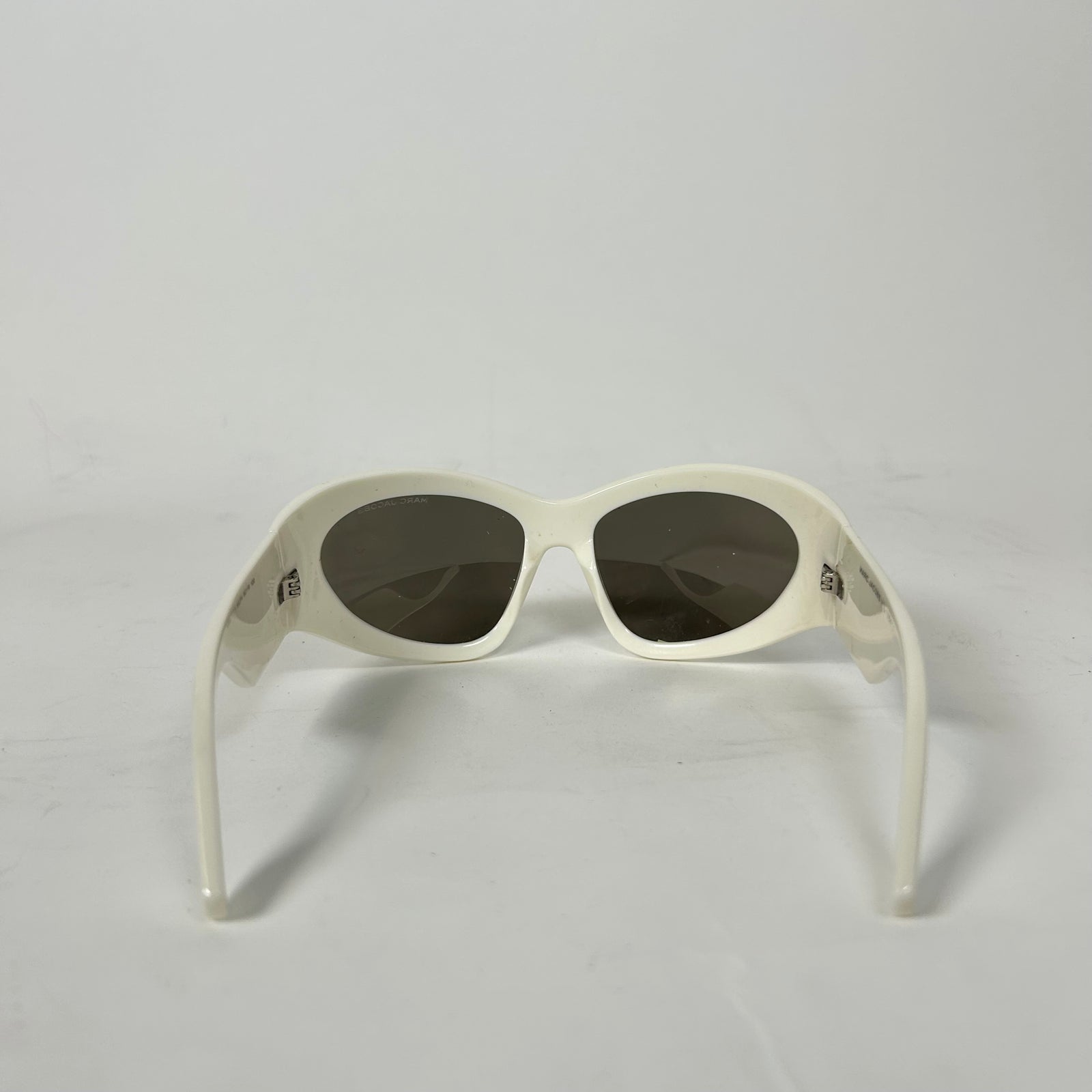 Marc Jacobs White Warped Sunglasses