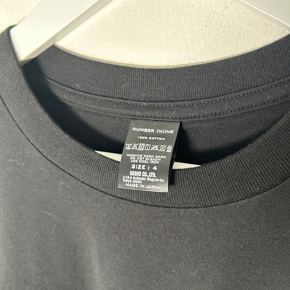 Number (N)ine School of Visual Comedy Black T-Shirt  Size 4
